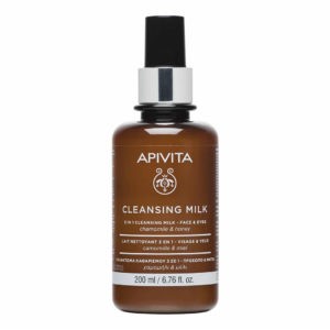 Face Care Apivita Cleansing Milk Face & Eyes 3 in 1 With Chamomile & Honey – 200ml Apivita Cleansing Promo