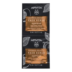 Περιποίηση Προσώπου Apivita Express Beauty Τζελ Ήπιας Απολέπισης με Βερύκοκο – 2x8ml