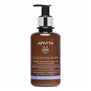 Περιποίηση Προσώπου Apivita – Cleansing Foam Αφρός Καθαρισμού Πρόσωπο & Μάτια με ελιά & λεβάντα – 200ml Apivita Cleansing Promo