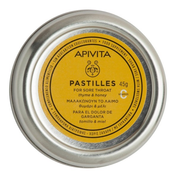 4Εποχές Apivita Pastilles Παστίλιες με Θυμάρι & Μέλι – 45gr Apivita - Winter Promo 2022