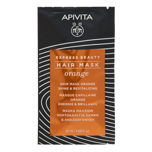 Γυναίκα Apivita Express Beauty Hair Mask Orange Μάσκα Μαλλιών Λάμψης και Αναζωογόνησης με Πορτοκάλι – 20ml