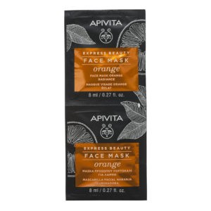 Περιποίηση Προσώπου Apivita Express Beauty Μάσκα Προσώπου Λάμψης Με Πορτοκάλι – 2x8ml