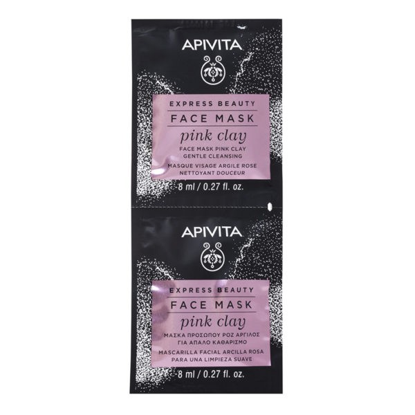 Cleansing - Make up Remover Apivita Express Beauty Face Mask Pink Clay – 2x8ml Apivita - Μάσκα Express Φραγκόσυκο