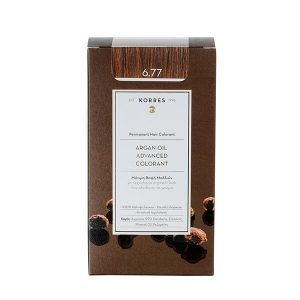 Βαφές Μαλλιών Korres Argan Oil Advanced Colorant Μόνιμη Βαφή Μαλλιών 6.77 Πραλίνα – 50ml