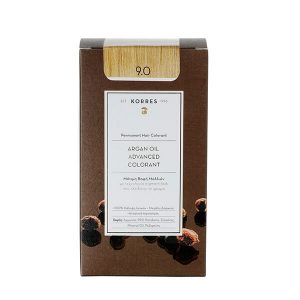 Βαφές Μαλλιών Korres Argan Oil Advanced Colorant Μόνιμη Βαφή Μαλλιών 9.0 Ξανθό Πολύ Ανοιχτό – 50ml