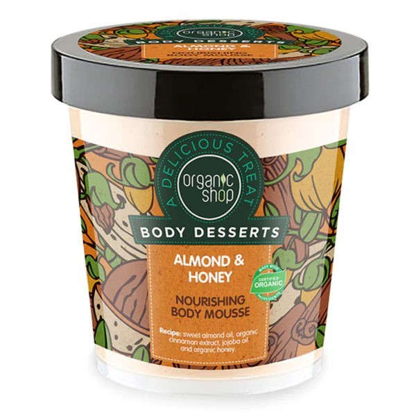 Περιποίηση Σώματος Natura Siberica – Organic Shop Body Dessert Almond & Honey Μους Θρέψης Σώματος 450ml