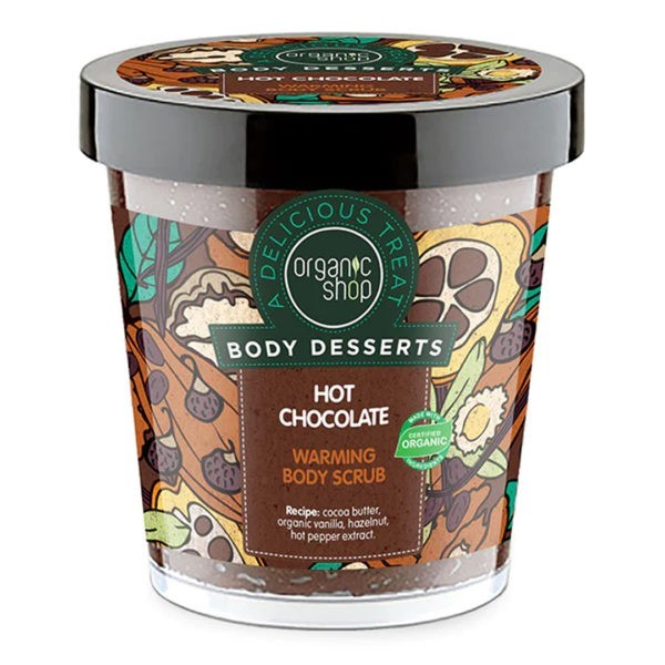 Γυναίκα Natura Siberica – Organic Shop Body Desserts Hot Chocolate – Θερμαντικό Απολεπιστικό Σώματος – Ζεστή Σοκολάτα – 450ml Organic Shop - Body Desserts