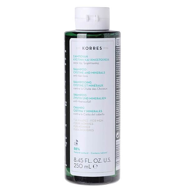 Περιποίηση Μαλλιών-Άνδρας Korres Shampoo Hairloss Σαμπουάν Τριχόπτωσης Κυστίνη & Ιχνοστοιχεία Για Τους Άντρες – 250ml. Shampoo