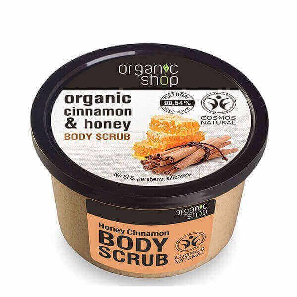 Γυναίκα Natura Siberica – Organic Shop Body Scrub Honey & Cinnamon – Απολεπιστικό Σώματος με Κανέλα & Μέλι – 250ml.