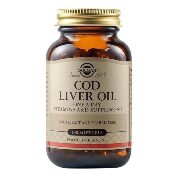 Vitamins Solgar – Cod Liver Oil 100 softgels Solgar Product's 30€