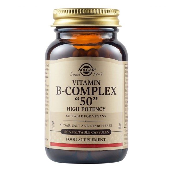 Vitamins Solgar – B-Complex 50mg High Potency – 100veg.caps Solgar Product's 30€