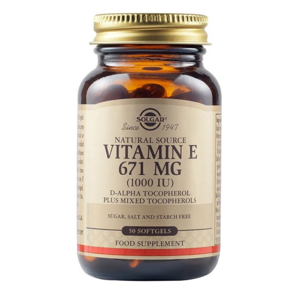 Antioxidants Solgar – Vitamin E 671mg 1000IU – 50softgels Solgar Product's 30€