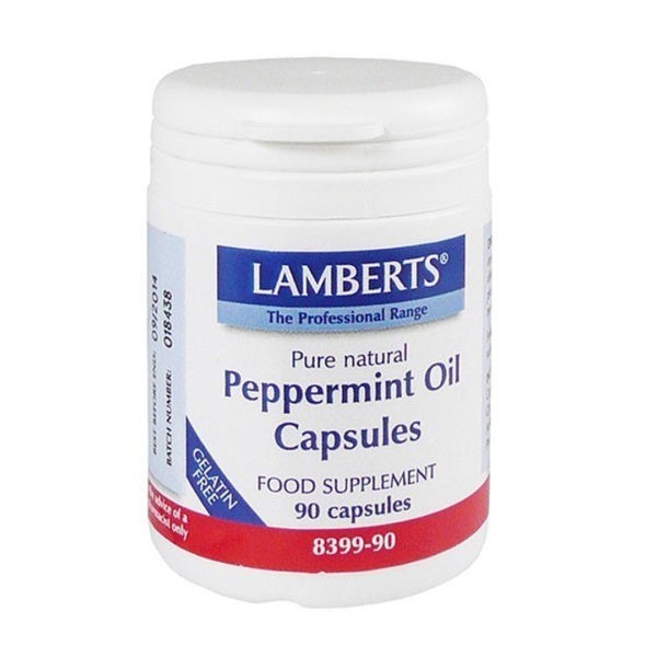 Βότανα Lamberts – Peppermint Oil Έλαιο Μέντας 100mg για το Σύνδρομο Ευερέθιστου Εντέρου 90 caps