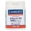 Βιταμίνες Lamberts – Vitamin D3 1000iu (25mg) Υγεία Οστών Δοντιών Μυών Ανοσοποιητικού Συστήματος & για Χορτοφάγους – 120caps