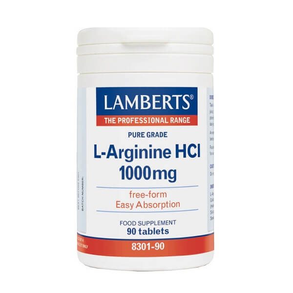 Αμινοξέα Lamberts – Συμπλήρωμα Διατροφής Αργινίνης 1000mg για τη Φυσική Τόνωση της Σεξουαλικής Επιθυμίας και Απόδοσης – 90tabs