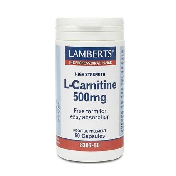 Αμινοξέα Lamberts – Ελεύθερης Μορφής Καρνιτίνη 500mg Χρήσιμη σε Αθλητές & Υποσιτιζόμενα Άτομα – 60caps