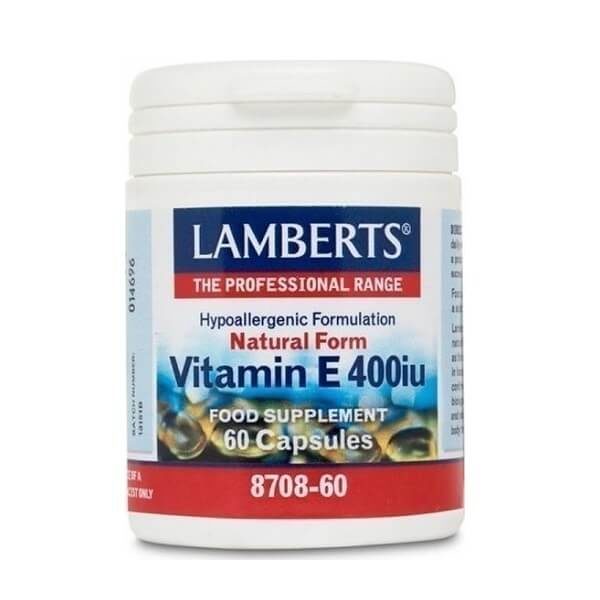 Vitamins Lamberts – Natural Form Vitamin E 400iu – 60caps