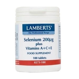 Adalt Multivitamins Lamberts – Selenium 200mg plus A+C+E – 100tabs