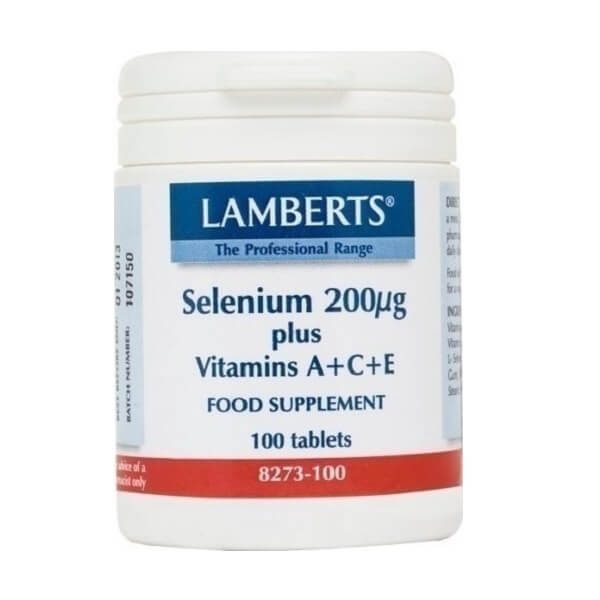 Vitamins Lamberts – Selenium 200mg plus A+C+E – 100tabs
