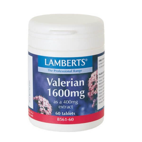 Άγχος - Στρες - Χαλάρωση Lamberts – Βαλεριάνα 1600mg Φυσικό και Ασφαλές Ηρεμιστικό για την Αϋπνία – 60tabs