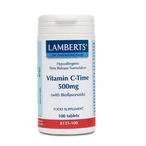 Βιταμίνες Lamberts – Βιταμίνη C 500mg Βραδείας Απελευθέρωσης – 100tabs