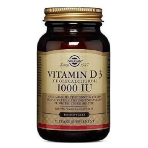 Vitamins Solgar – Vitamin D3 1000IU 25mg 100 softgels Solgar Product's 30€