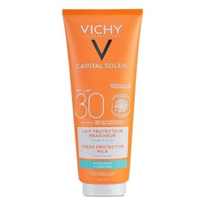 Άνοιξη Vichy – Capital Soleil Fresh Protective Milk Αντηλιακό Γαλάκτωμα για Πρόσωπο και Σώμα SPF 30 300ml Vichy Ideal Soleil