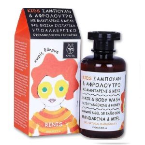 Shampoo - Shower Gels Kids Apivita Kids Hair & Body Wash with Tangerine & Honey – 250ml
