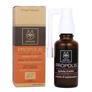 Sore Throat Apivita Propolis Organic Spray Throat with Propolis & Althea – 30ml