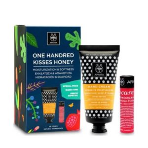 Apivita Set One Handred Kisses Honey Hand Cream Κρέμα Χεριών με Υαλουρονικό και Μέλι – 50ml & Lip Care με Ρόδι – 4.4gr Γυναίκα Apivita Set One Handred Kisses Honey Hand Cream Κρέμα Χεριών με Υαλουρονικό και Μέλι – 50ml & Lip Care με Ρόδι – 4.4gr