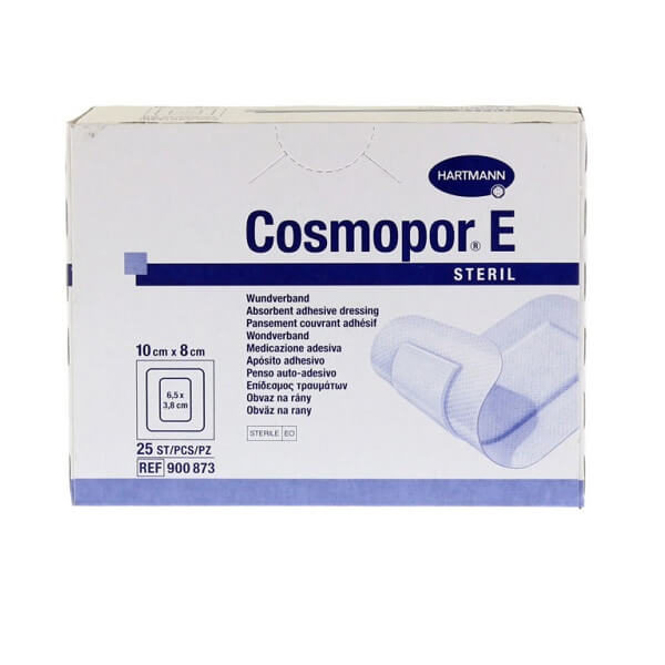 Gauze Compresses - Bandages Hartmann – Cosmopor E 10x8cm Absorbent Adhesive Dressing – 25pcs