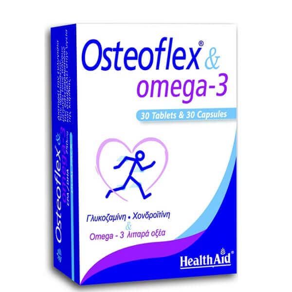 Sport - Injuries Health Aid Osteoflex & Omega 3 for Elastic Joints and Healthy Cardiovascular 30 Tabs & 30 Caps OSTEOFLEX