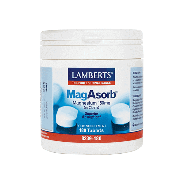 Minerals - Trace Elements Lamberts – MagAsorb Magnesium (as Citrate) 150mg – 180tabs