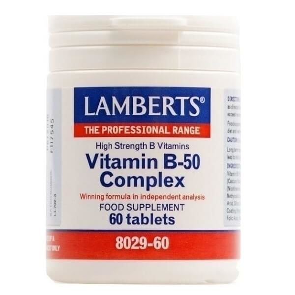 Βιταμίνες Lamberts – Ισορροπημένος Συνδυασμός Β-Βιταμινών – 60tabs