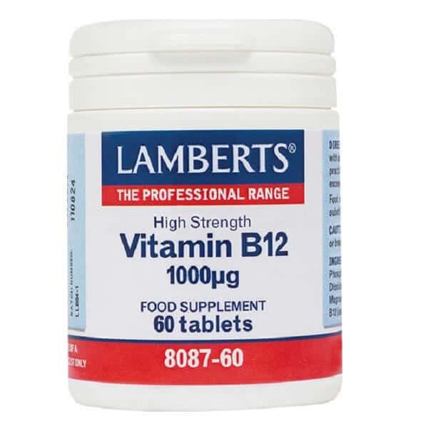 Vitamins Lamberts – Vitamin B12 (Cobalamin) 1000 mcg 60 tabs