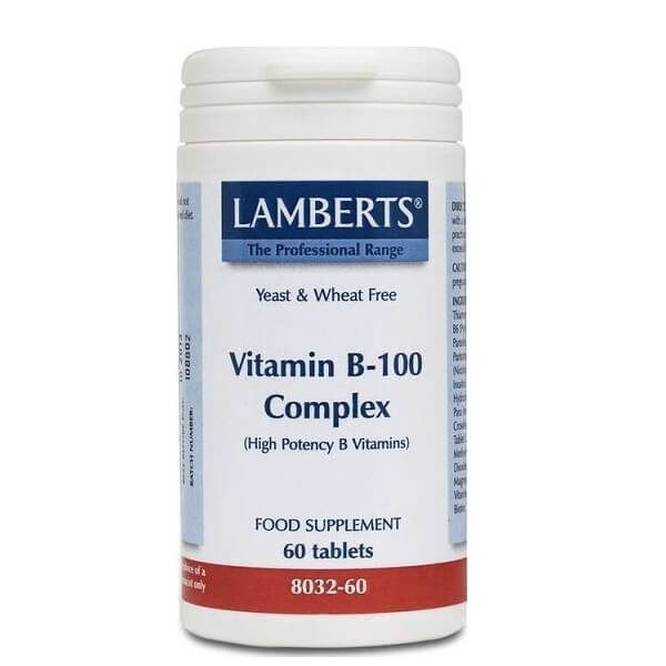 Βιταμίνες Lamberts – Σύμπλεγμα Βιταμίνης B-100 – 60tabs