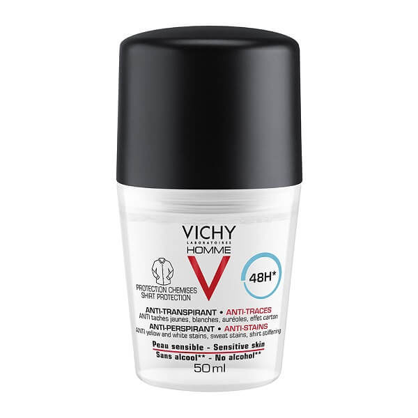 Deodorants-man Vichy – Homme 48HR Anti-Perspirant Deodorant Anti-Marks 50ml Vichy - La Roche Posay - Cerave