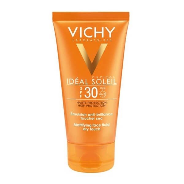 Άνοιξη Vichy – Ideal Soleil Mattifying Face Fluid Dry Touch SPF30 Λεπτόρρευστη Αδιάβροχη Υφή και Ματ Αποτέλεσμα 50ml