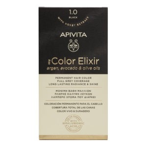 Γυναίκα Apivita – My Color Elixir Μόνιμη Βαφή Μαλλιών Νο 1.0 Μαύρο (Βαφή 50ml & Γαλάκτωμα Ενεργοποίησης 75ml & Κρέμα Μαλλιών 2x15ml) Color Elixir