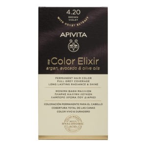 Βαφές Μαλλιών Apivita – My Color Elixir Μόνιμη Βαφή Μαλλιών Νο 4.20 Καστανό Βιολετί (Βαφή 50ml & Γαλάκτωμα Ενεργοποίησης 75ml & Κρέμα Μαλλιών 2x15ml) Color Elixir