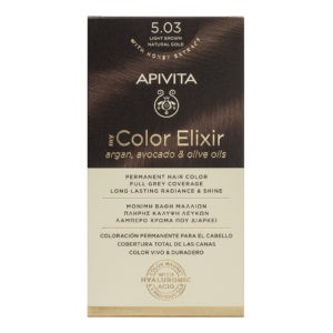 Γυναίκα Apivita – My Color Elixir Μόνιμη Βαφή Μαλλιών Νο 5.03 Καστανό Ανοιχτό Φυσικο Μελί (Βαφή 50ml & Γαλάκτωμα Ενεργοποίησης 75ml & Κρέμα Μαλλιών 2x15ml) Color Elixir