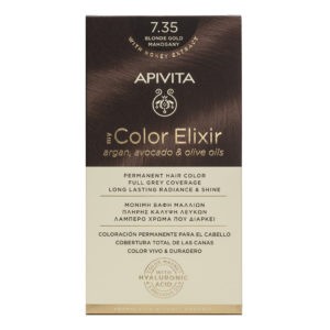 Γυναίκα Apivita – My Color Elixir Μόνιμη Βαφή Μαλλιών Νο 7.35 Ξανθό Μελί Μαονί (Βαφή 50ml & Γαλάκτωμα Ενεργοποίησης 75ml & Κρέμα Μαλλιών 2x15ml) Color Elixir