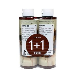Korres-Showergel-Vanilla-Cinnamon-250ml-1+1-Gift