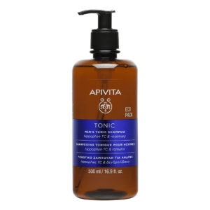 Περιποίηση Μαλλιών-Άνδρας Apivita – Τονωτικό Σαμπουάν Κατά της Τριχόπτωσης για Άνδρες με Hippophae TC και Δενδρολίβανο 500ml Shampoo