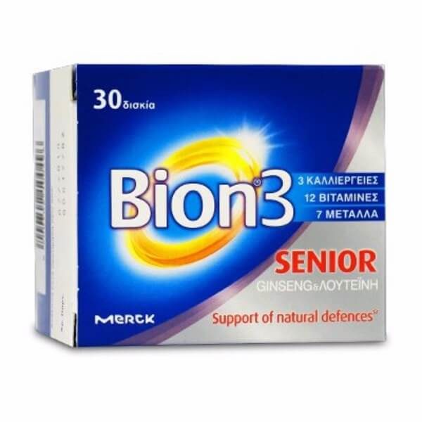 Vitamins Bion 3 Senior Multivitamin Support of Natural Defences 50+ 30 Tabs