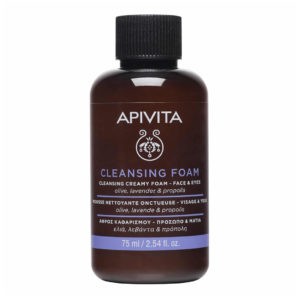 Καθαρισμός-Άνδρας Apivita – Mini Κρεμωδης Αφρός Καθαρισμού με Ελιά και Λεβάντα 75ml apivita