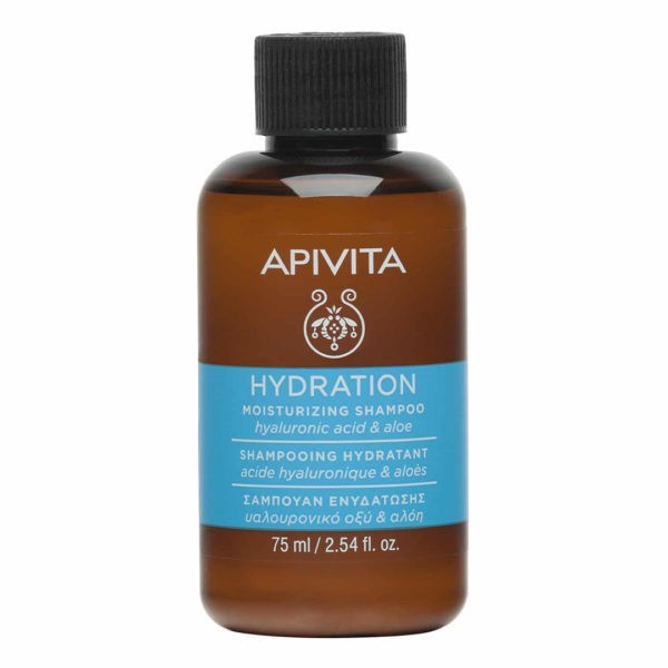 Περιποίηση Μαλλιών-Άνδρας Apivita – Mini Hydration Ενυδατικό Σαμπουάν με Υαλουρονικό Οξύ και Αλόη 75ml Shampoo