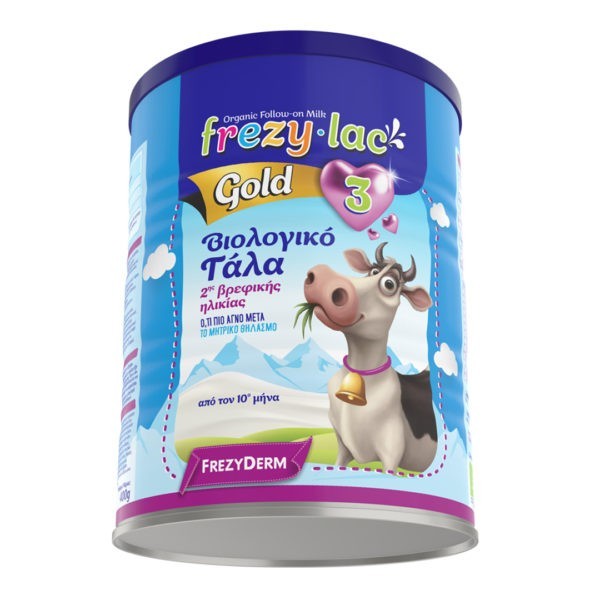 Βρεφικά Γάλατα Frezyderm – Frezylac Gold Νούμερο 3 Βιολογικό Αγελαδινό Γάλα μετά τον 12ο Μήνα 400g Frezylac - Promo