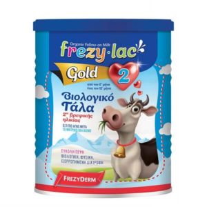 Βρεφικά Γάλατα Frezyderm – Frezylac Gold Νούμερο 2 Βιολογικό Αγελαδινό Γάλα Από τον 6ο εως τον 12ο Μήνα 400g Frezylac - Promo