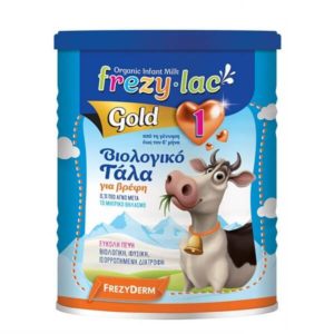 Βρεφικά Γάλατα Frezyderm – Frezylac Gold  Νούμερο 1 Βιολογικό Αγελαδινό Γάλα Από Την Γέννηση Έως Και τον 6ο Μήνα 400gr